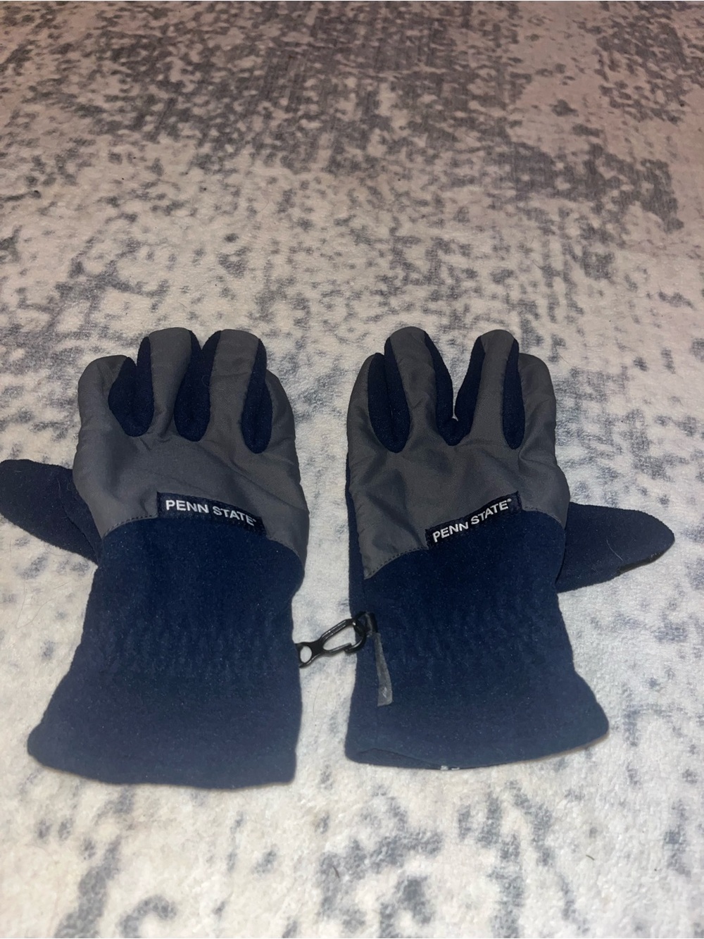 Penn State Football Nittany Lions Blue Gray Columbia Gloves Size M Unisex EUC